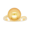 18ct Yellow Gold 11.1mm Golden South Sea Pearl Ring-Ring-Walker & Hall