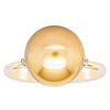 18ct Yellow Gold Golden South Sea Pearl & Diamond Ring-Ring-Walker & Hall