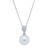 18ct White Gold 13mm South Sea Pearl & Diamond Aegean Pendant-Necklace-Walker & Hall