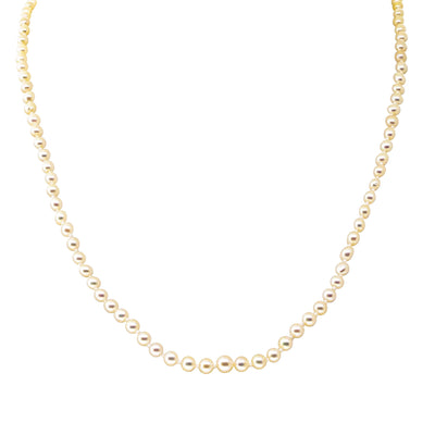 Deja Vu 9ct Yellow Gold Seed Pearl Strand-Necklace-Walker & Hall
