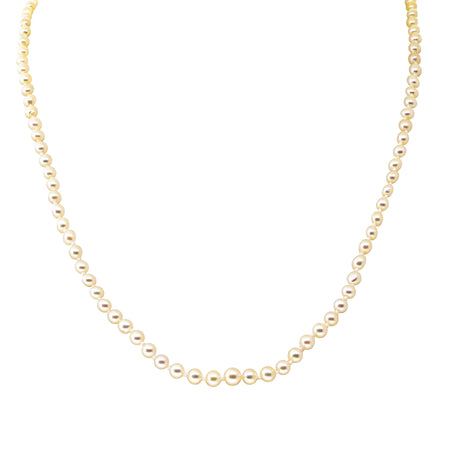 Deja Vu 9ct Yellow Gold Seed Pearl Strand-Necklace-Walker & Hall