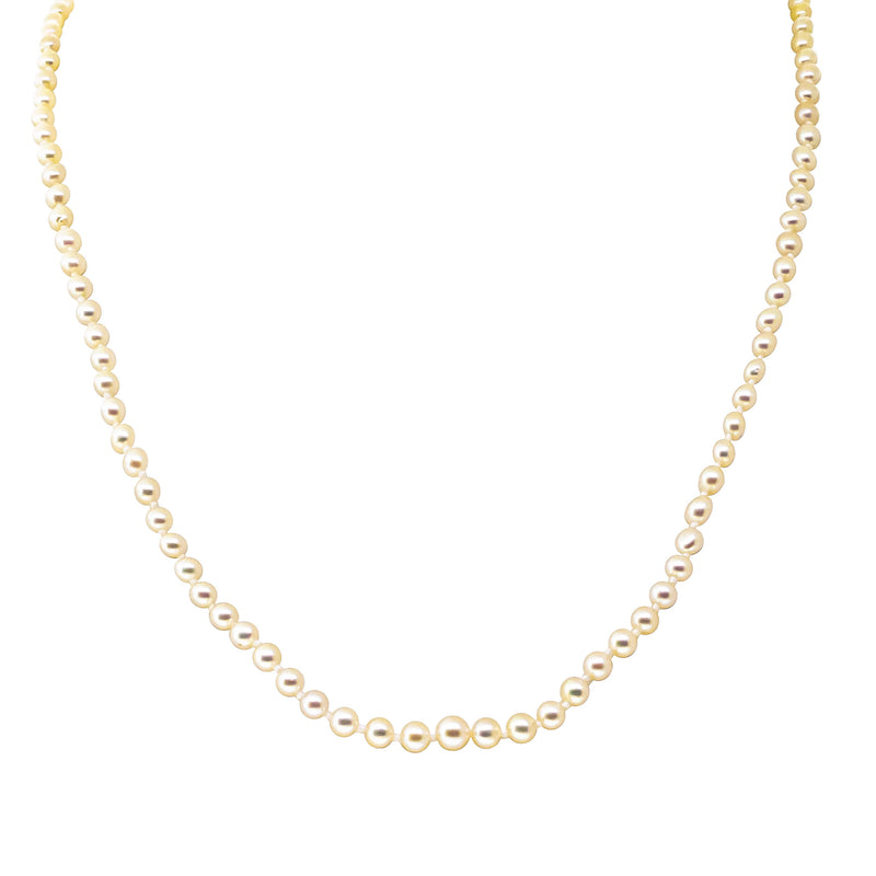 Deja Vu 9ct Yellow Gold Seed Pearl Strand-Necklace-Walker & Hall
