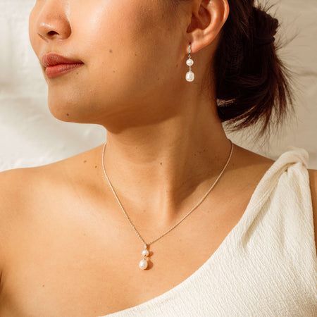 Sterling Silver Freshwater Pearl Rosie Earrings - Earrings - Walker & Hall