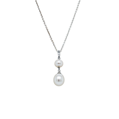 Sterling Silver Freshwater Pearl Rosie Necklace-Necklace-Walker & Hall