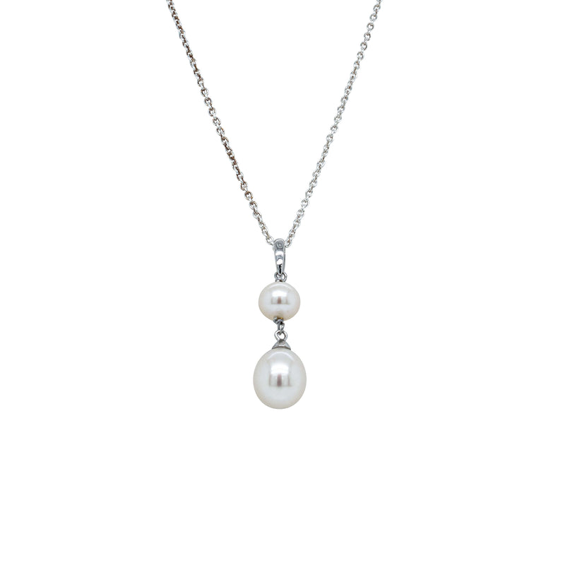 Sterling Silver Freshwater Pearl Rosie Necklace-Necklace-Walker & Hall