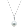 18ct White Gold 13.2mm South Sea Pearl & Diamond Pendant - Necklace - Walker & Hall