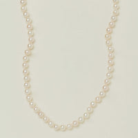 9ct Yellow Gold Akoya 7-7.5mm Pearl Strand - 45cm - Necklace - Walker & Hall
