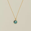 18ct Yellow Gold 11mm Paua Pearl Pendant - Necklace - Walker & Hall