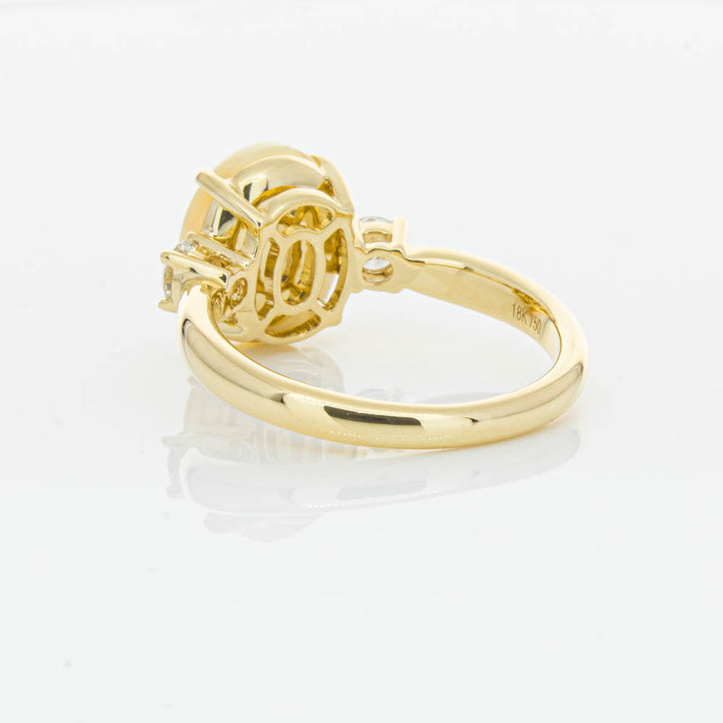 18ct Yellow Gold Opal & Diamond Ring-Ring-Walker & Hall