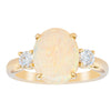 18ct Yellow Gold Opal & Diamond Ring-Ring-Walker & Hall
