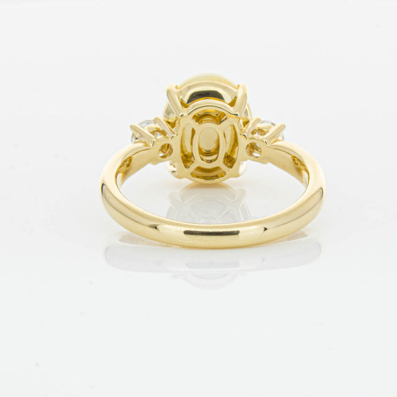 18ct Yellow Gold Opal & Diamond Ring-Ring-Walker & Hall