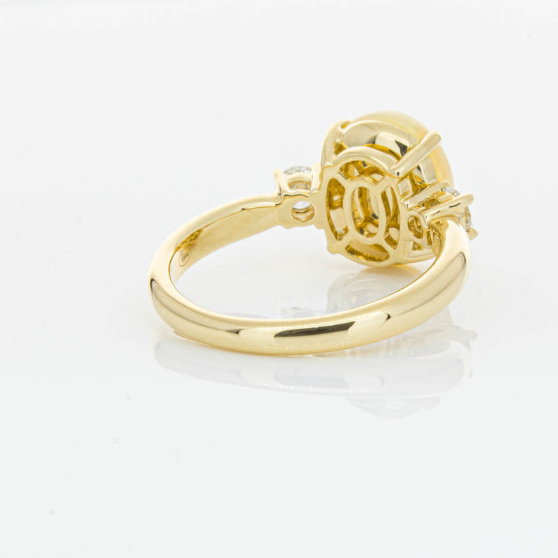 18ct Yellow Gold Opal & Diamond Ring-Ring-Walker & Hall