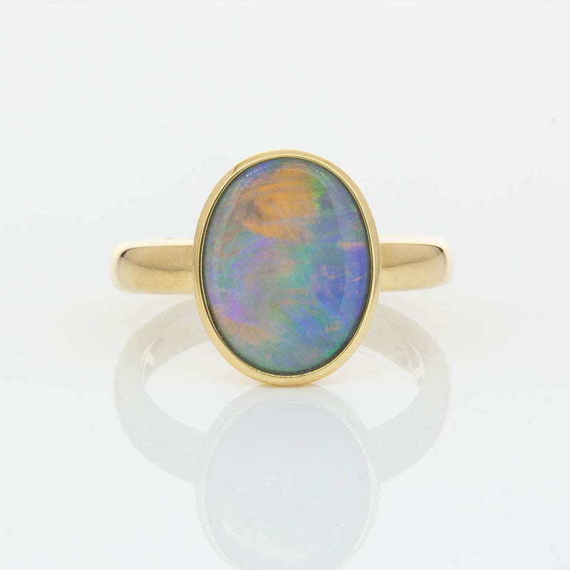 18ct Yellow Gold 2.05ct Opal Ring-Ring-Walker & Hall