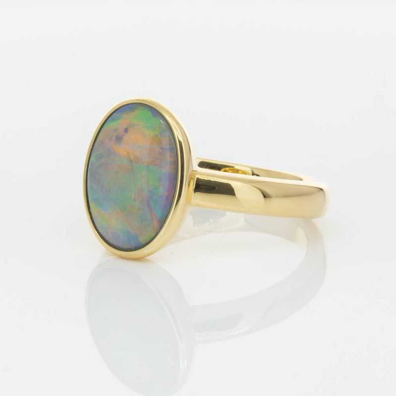 18ct Yellow Gold 2.05ct Opal Ring-Ring-Walker & Hall