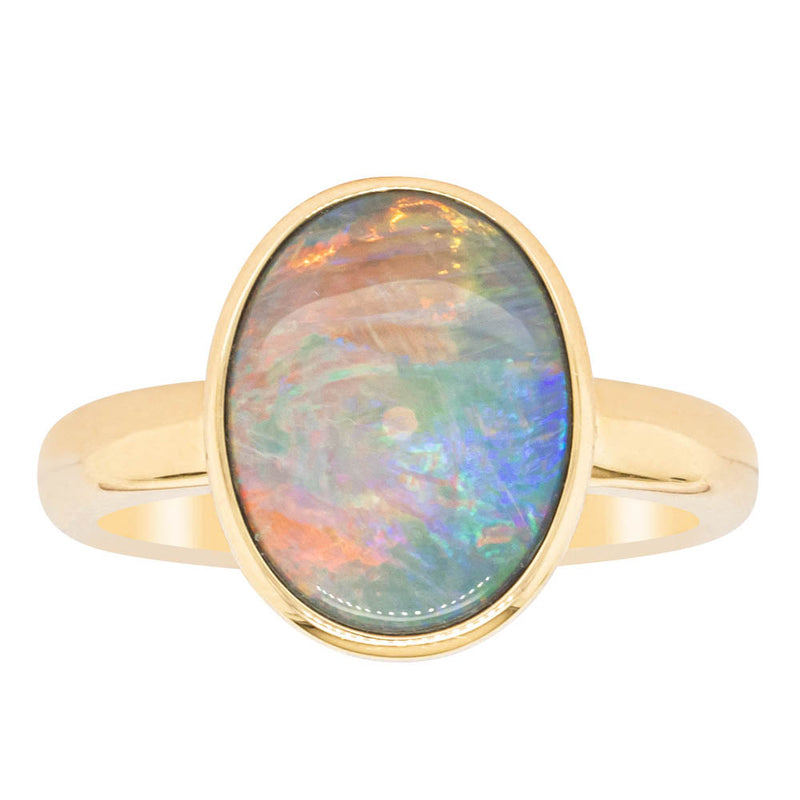 18ct Yellow Gold 2.05ct Opal Ring-Ring-Walker & Hall