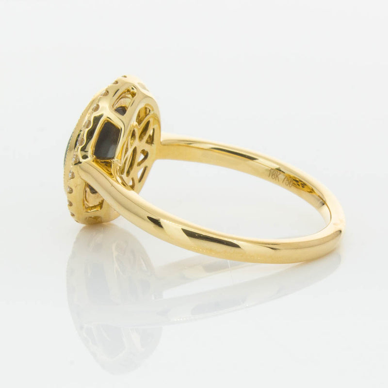 18ct Yellow Gold Opal & Diamond Ring-Ring-Walker & Hall