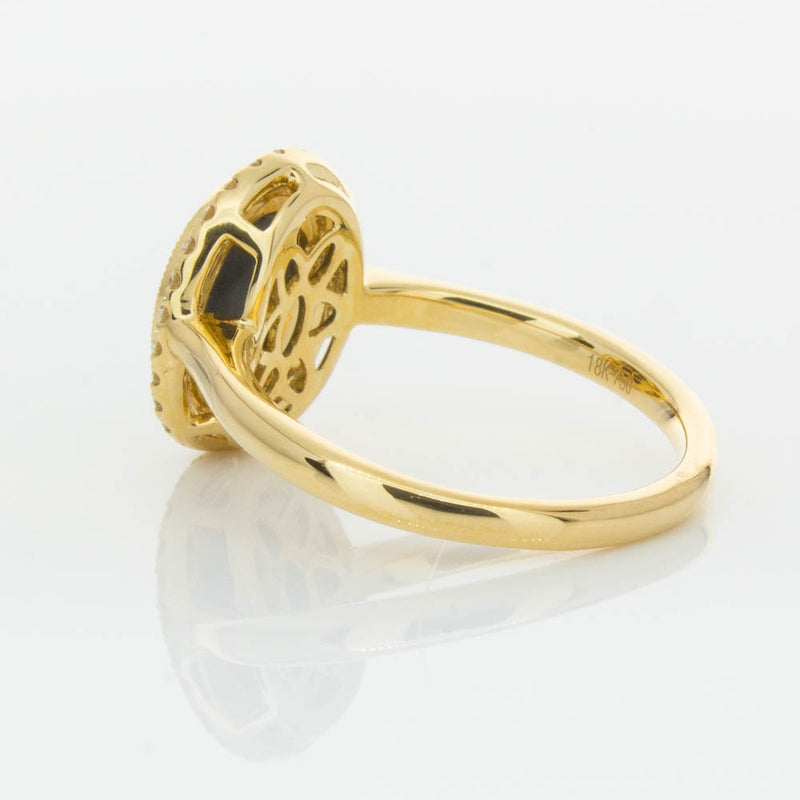 18ct Yellow Gold Opal & Diamond Ring-Ring-Walker & Hall