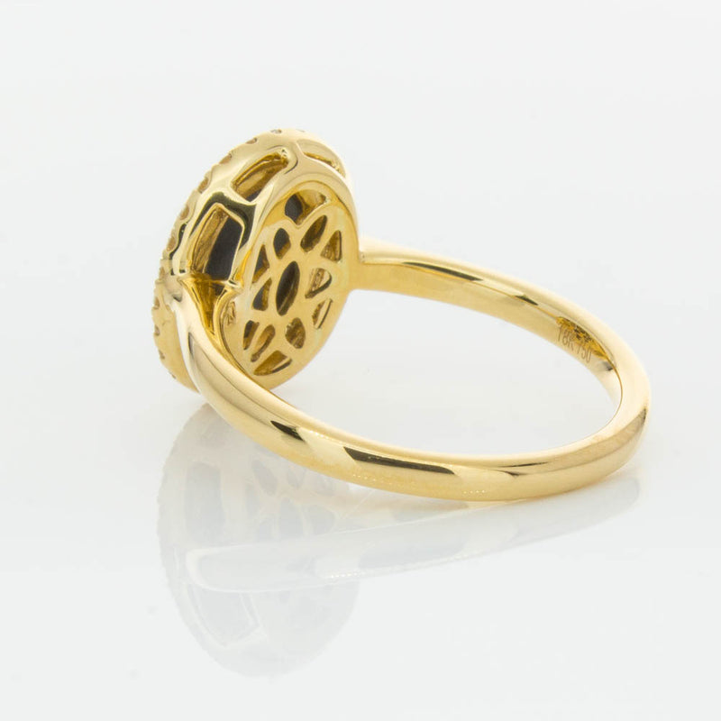 18ct Yellow Gold Opal & Diamond Ring-Ring-Walker & Hall