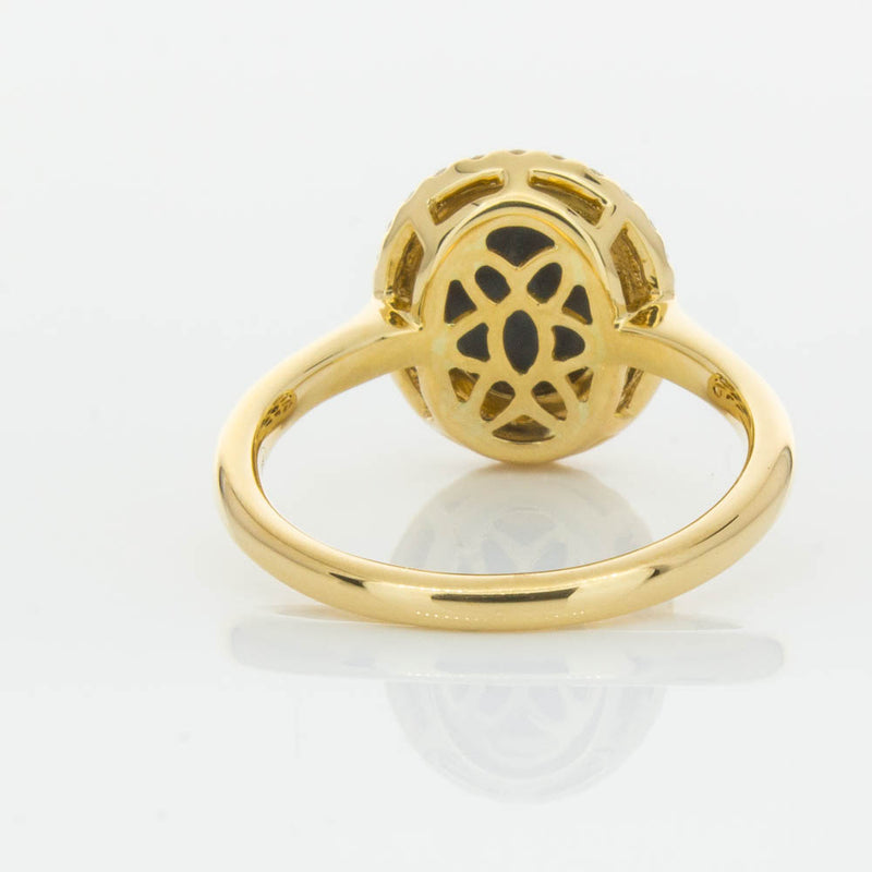 18ct Yellow Gold Opal & Diamond Ring-Ring-Walker & Hall