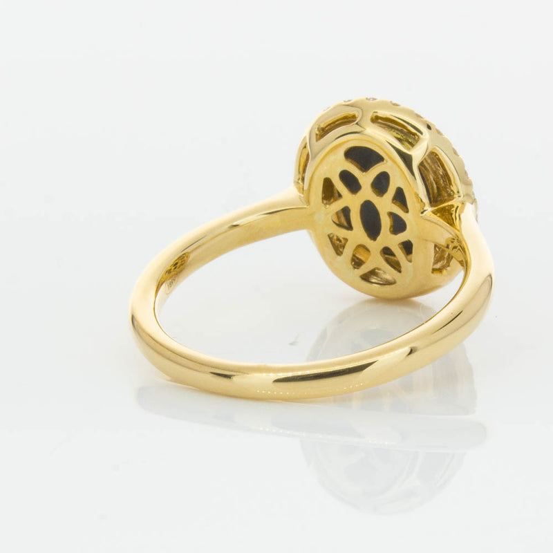 18ct Yellow Gold Opal & Diamond Ring-Ring-Walker & Hall