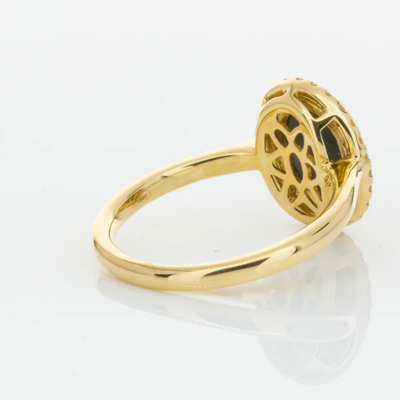 18ct Yellow Gold Opal & Diamond Ring-Ring-Walker & Hall