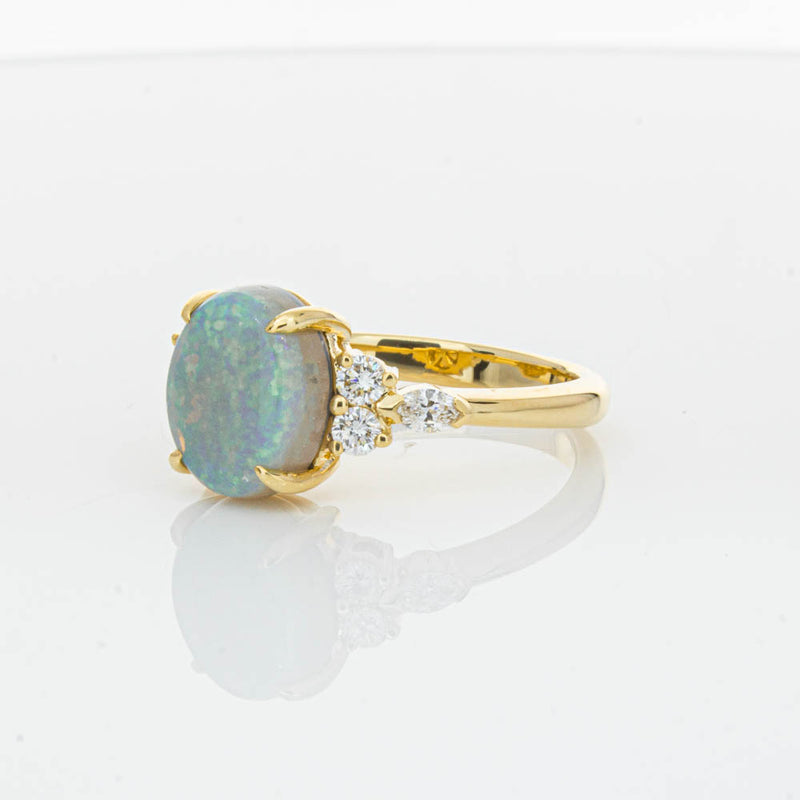 18ct Yellow Gold Opal & Diamond Oriana Ring-Ring-Walker & Hall