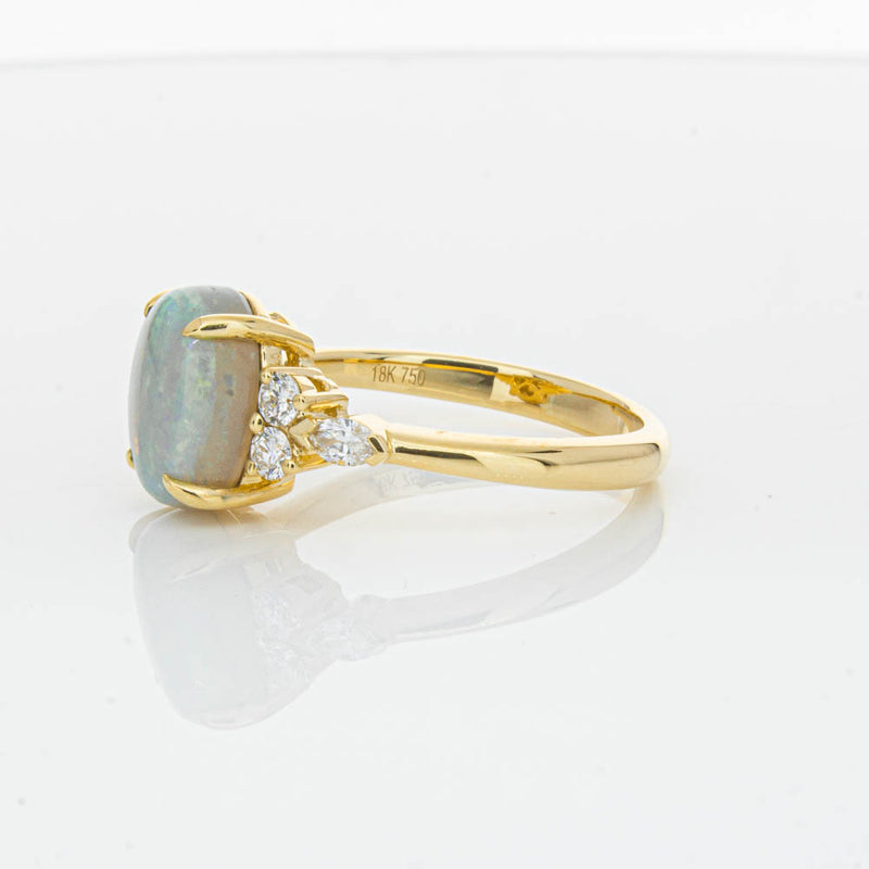 18ct Yellow Gold Opal & Diamond Oriana Ring-Ring-Walker & Hall