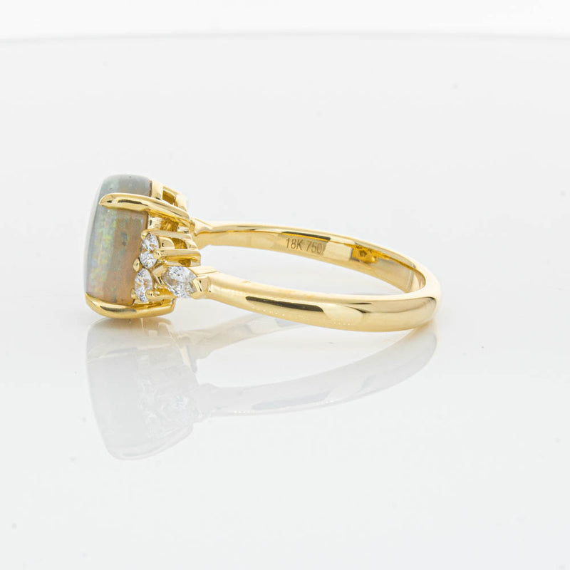 18ct Yellow Gold Opal & Diamond Oriana Ring-Ring-Walker & Hall