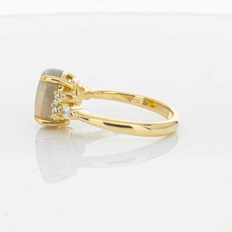 18ct Yellow Gold Opal & Diamond Oriana Ring-Ring-Walker & Hall