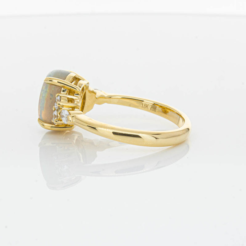 18ct Yellow Gold Opal & Diamond Oriana Ring-Ring-Walker & Hall