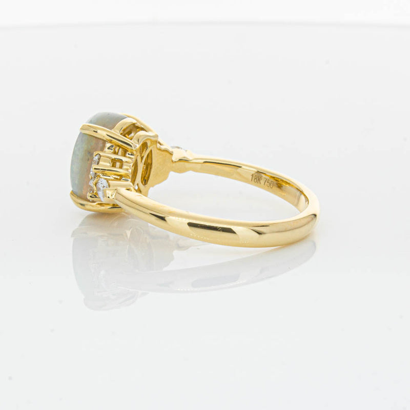18ct Yellow Gold Opal & Diamond Oriana Ring-Ring-Walker & Hall