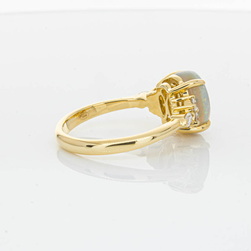 18ct Yellow Gold Opal & Diamond Oriana Ring-Ring-Walker & Hall