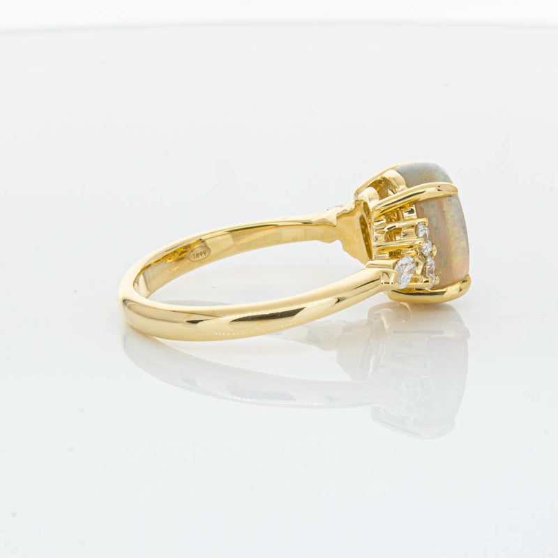18ct Yellow Gold Opal & Diamond Oriana Ring-Ring-Walker & Hall