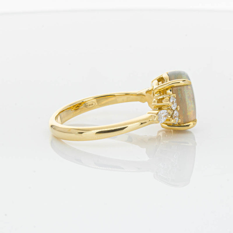 18ct Yellow Gold Opal & Diamond Oriana Ring-Ring-Walker & Hall