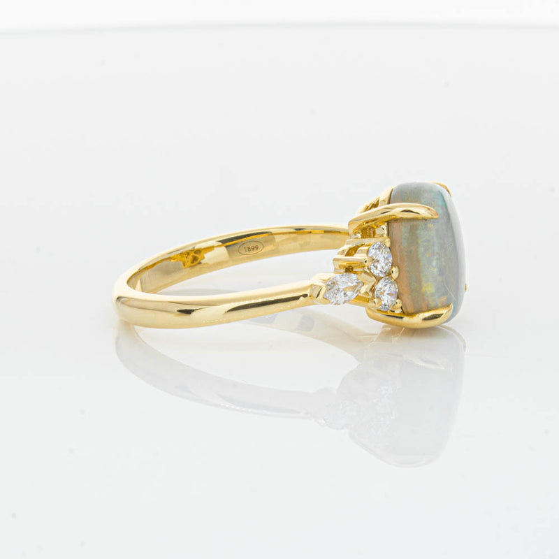 18ct Yellow Gold Opal & Diamond Oriana Ring-Ring-Walker & Hall