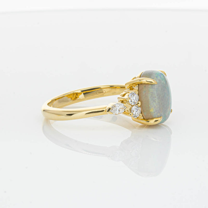 18ct Yellow Gold Opal & Diamond Oriana Ring-Ring-Walker & Hall