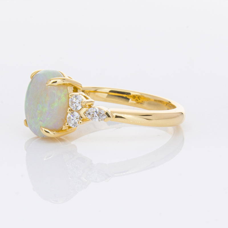 18ct Yellow Gold Opal & Diamond Oriana Ring-Ring-Walker & Hall