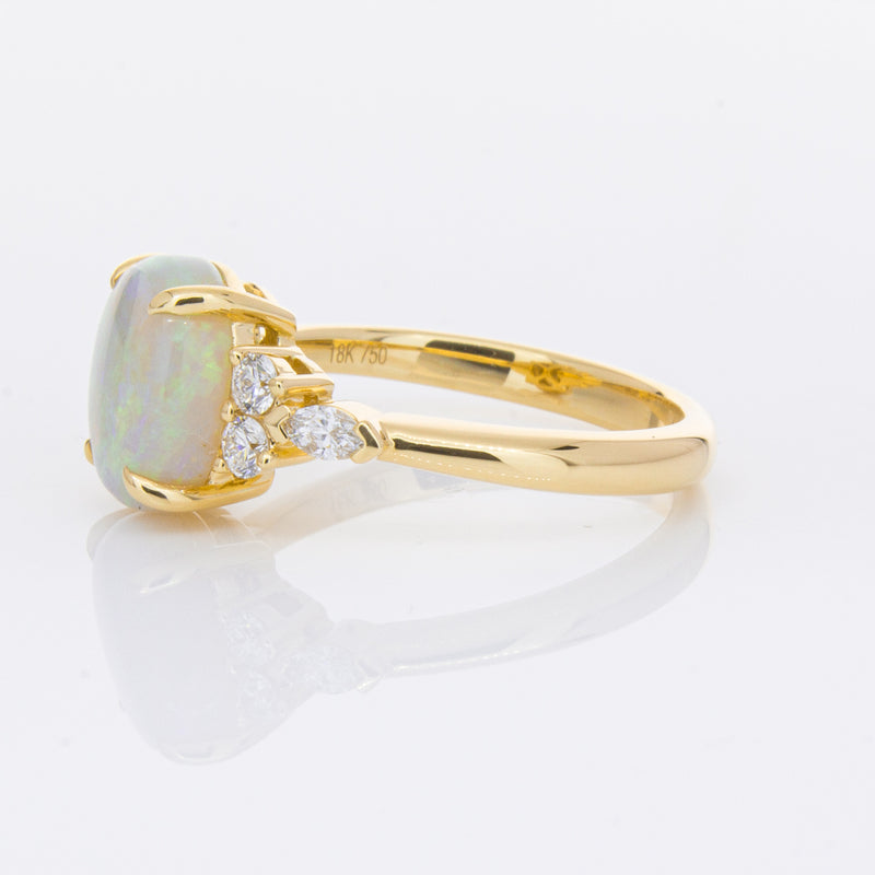 18ct Yellow Gold Opal & Diamond Oriana Ring-Ring-Walker & Hall