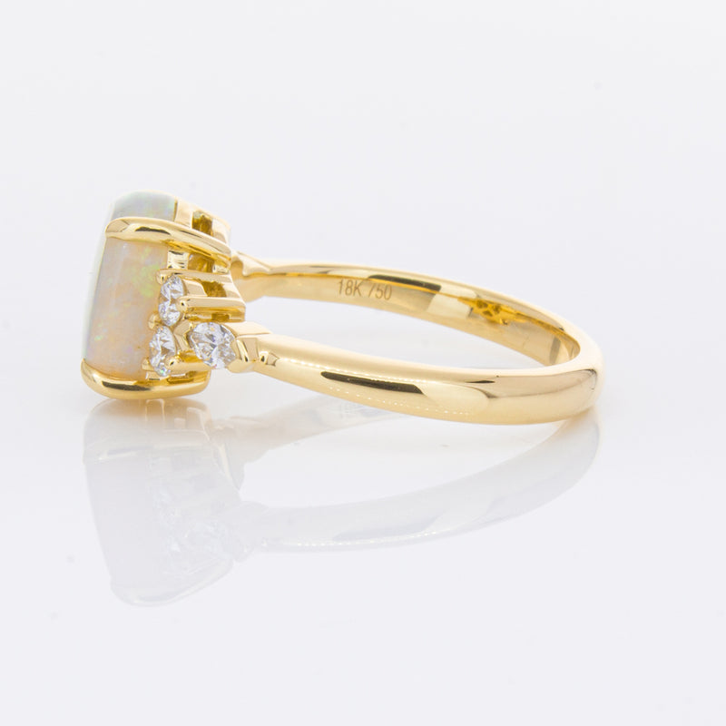 18ct Yellow Gold Opal & Diamond Oriana Ring-Ring-Walker & Hall