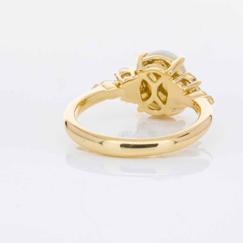 18ct Yellow Gold Opal & Diamond Oriana Ring-Ring-Walker & Hall