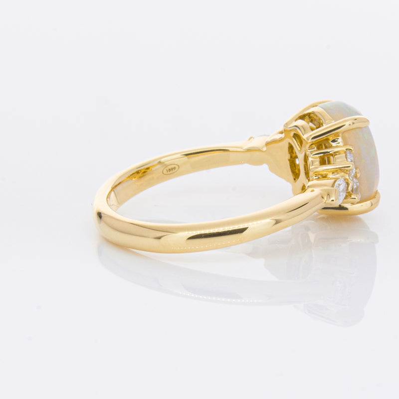 18ct Yellow Gold Opal & Diamond Oriana Ring-Ring-Walker & Hall