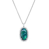 18ct White Gold 5.12ct Opal & Diamond Belle Pendant-Necklace-Walker & Hall