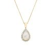 18ct Yellow Gold 3.61ct Opal & Diamond Belle Pendant-Necklace-Walker & Hall