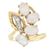 Deja Vu 18ct Tri-Tone Gold Opal & Diamond Ring-Ring-Walker & Hall