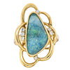 Deja Vu 18ct Yellow Gold Opal & Diamond Ring-Ring-Walker & Hall