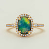 18ct Yellow Gold 1.82ct Opal & Diamond Sierra Ring - Ring - Walker & Hall
