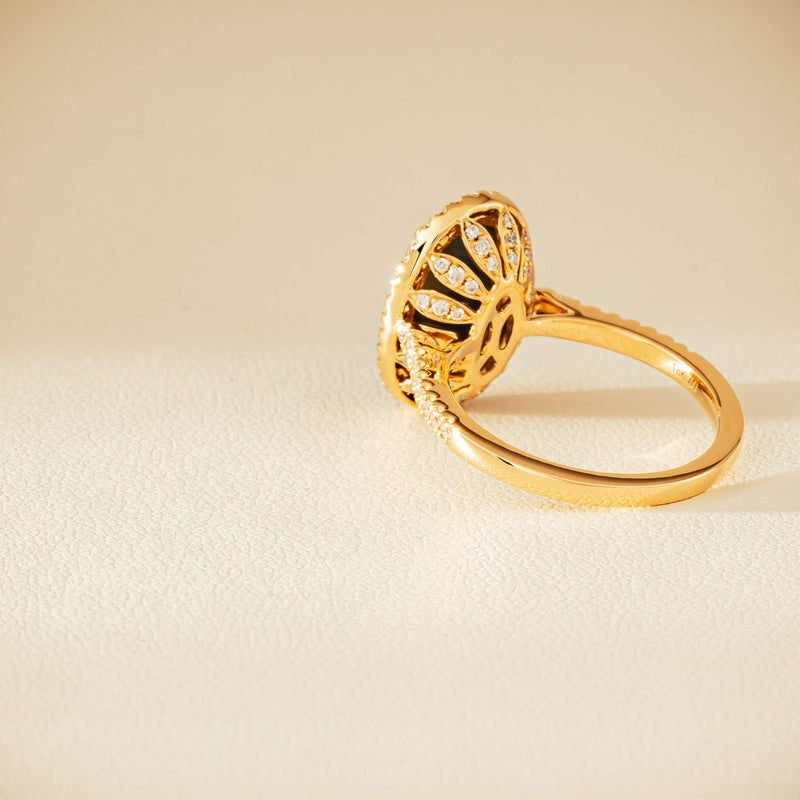 18ct Yellow Gold 1.48ct Opal & Diamond Sierra Ring - Ring - Walker & Hall