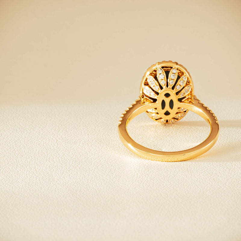 18ct Yellow Gold 1.48ct Opal & Diamond Sierra Ring - Ring - Walker & Hall