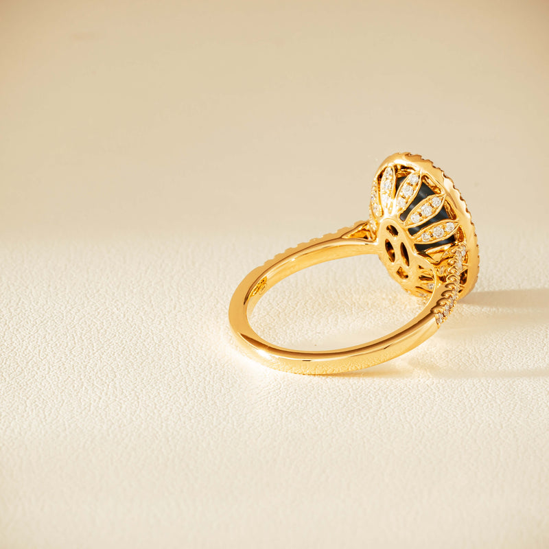 18ct Yellow Gold 1.48ct Opal & Diamond Sierra Ring - Ring - Walker & Hall