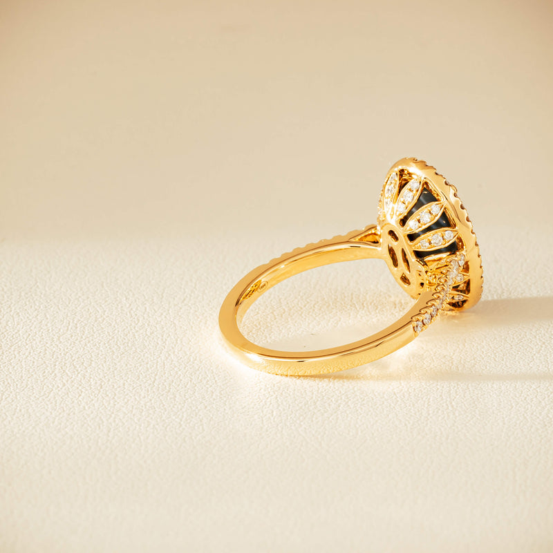 18ct Yellow Gold 1.48ct Opal & Diamond Sierra Ring - Ring - Walker & Hall